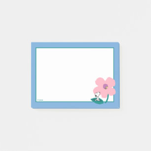 Peanuts Illustrating Nature Pink Flower Post-it Notes