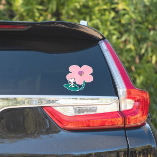 Peanuts | Illustrating Nature Pink Flower Sticker