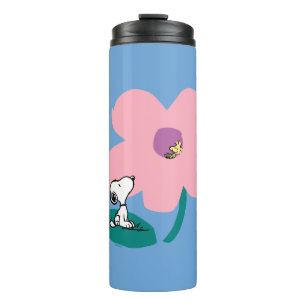 Peanuts Illustrating Nature Pink Flower Thermal Tumbler