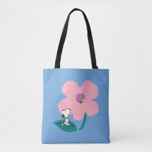 Peanuts   Illustrating Nature Pink Flower Tote Bag