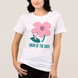 Peanuts | Illustrating Nature Pink Flower Tri-Blend Shirt