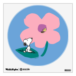 Peanuts Illustrating Nature Pink Flower Wall Decal