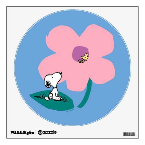 Peanuts  Illustrating Nature Pink Flower Wall Decal