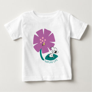 Peanuts Illustrating Nature Purple Flower Baby T-Shirt