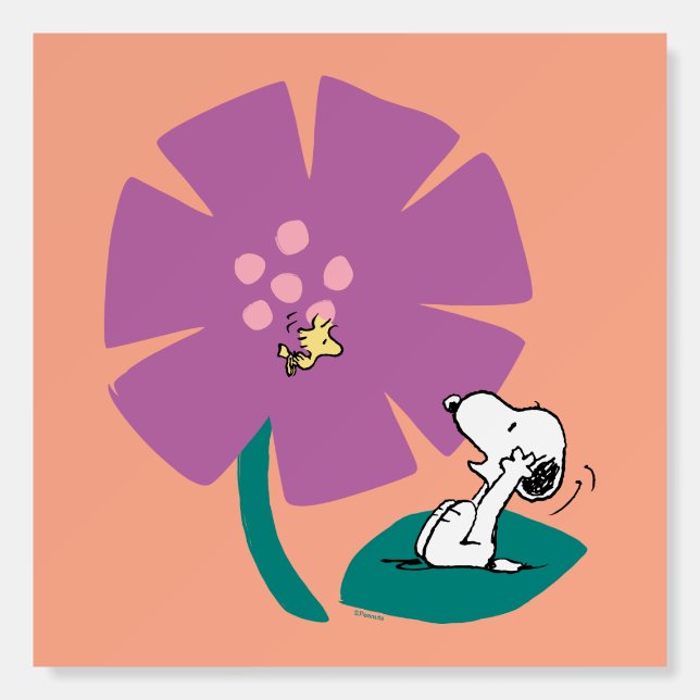 Peanuts | Illustrating Nature Purple Flower Foam Board (Front)