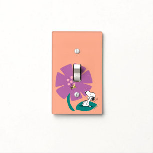 Peanuts   Illustrating Nature Purple Flower Light Switch Cover