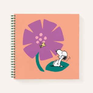 Peanuts Illustrating Nature Purple Flower Notebook