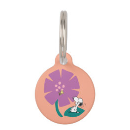 Peanuts Illustrating Nature Purple Flower Pet ID Tag