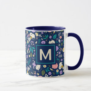 Peanuts In Bloom Pattern   Add Your Monogram Mug