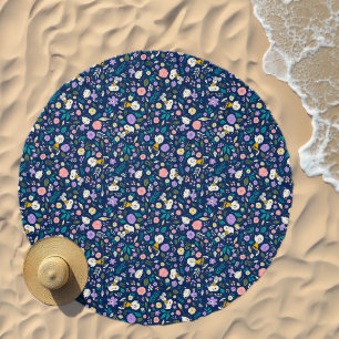 Peanuts In Bloom Pattern Beach Towel