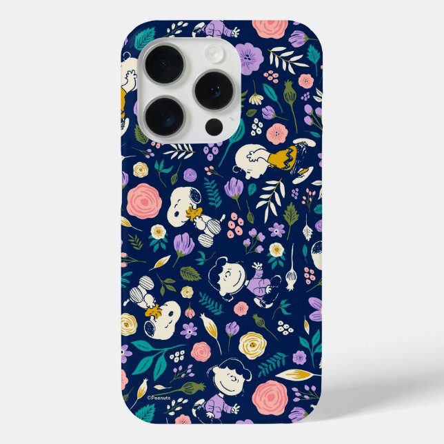Peanuts In Bloom Pattern Case-Mate iPhone Case (Back)