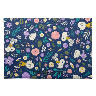 Peanuts In Bloom Pattern Cloth Placemat