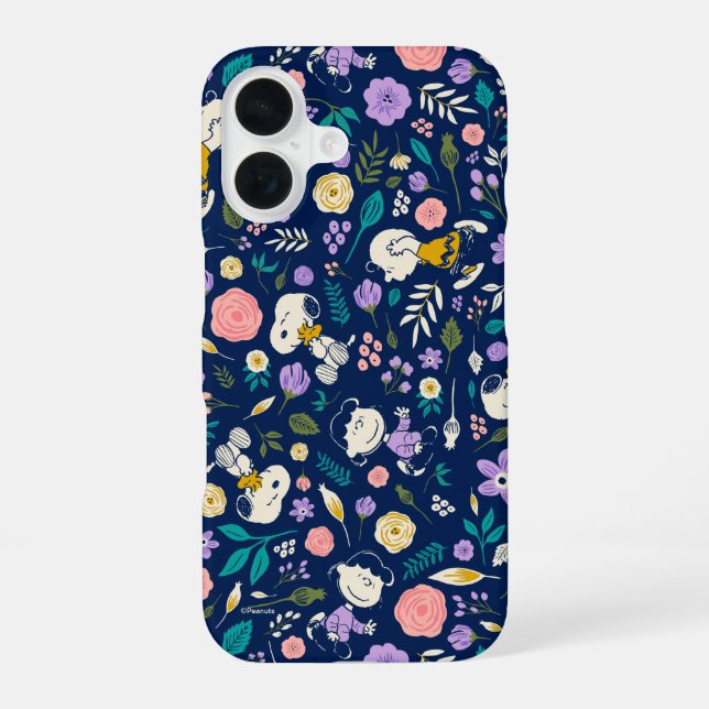 Peanuts In Bloom Pattern Iphone Case (Back)