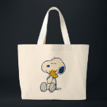 Peanuts In Bloom Pattern Large Tote Bag<br><div class="desc">Take a look at this super cute design featuring Snoopy,  Woodstock,  Charlie Brown & Lucy in a colorful floral pattern.</div>