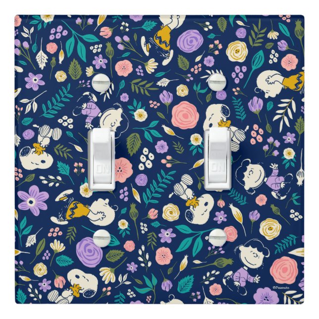 Peanuts In Bloom Pattern Light Switch Cover (In Situ)