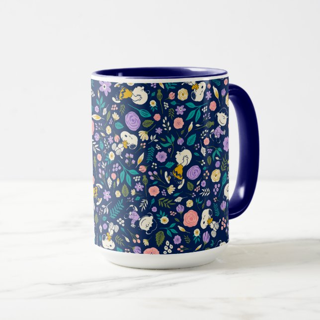 Peanuts In Bloom Pattern Mug (Front Right)