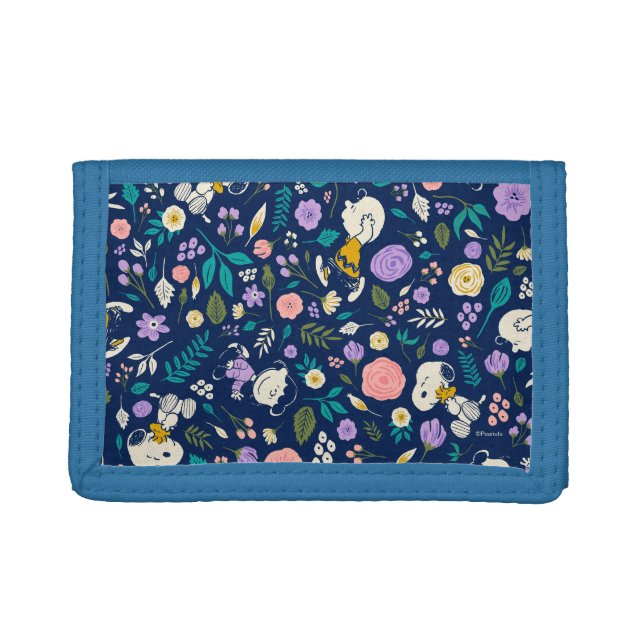 Peanuts In Bloom Pattern Tri-fold Wallet (Front)