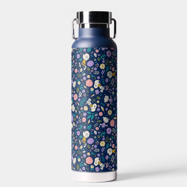Peanuts In Bloom Pattern Water Bottle (Front)
