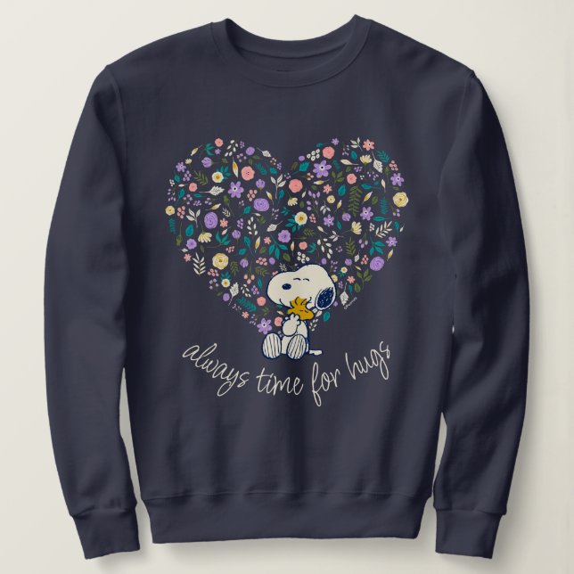 Peanuts In Bloom | Snoopy Heart Sweatshirt (Design Front)