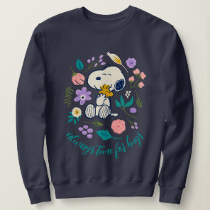 Peanuts In Bloom | Snoopy & Woodstock Flower Hug Sweatshirt