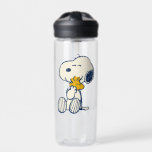 Peanuts In Bloom Water Bottle<br><div class="desc">Take a look at this super cute design featuring Snoopy,  Woodstock,  Charlie Brown & Lucy in a colorful floral pattern.</div>