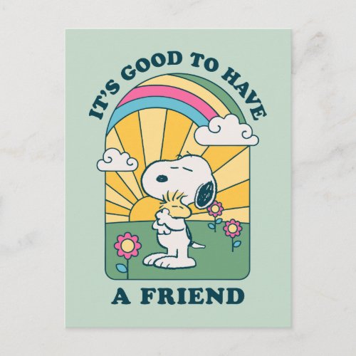 Peanuts  Its Good To Have Friends Postcard