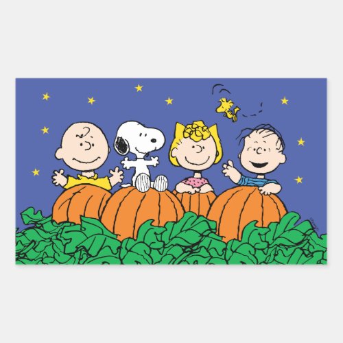 Peanuts  Its The Great Pumpkin Charlie Brown Rectangular Sticker