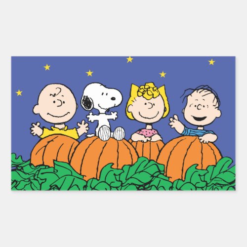 Peanuts  Its The Great Pumpkin Charlie Brown Rectangular Sticker