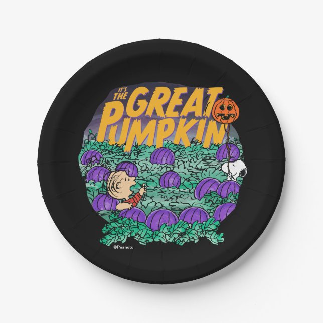 Peanuts | It's the Great Pumpkin Paper Plates (Front)