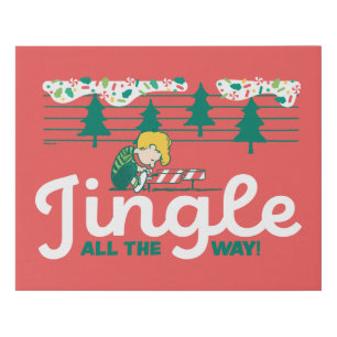 Peanuts Jingle All the Way Faux Canvas Print