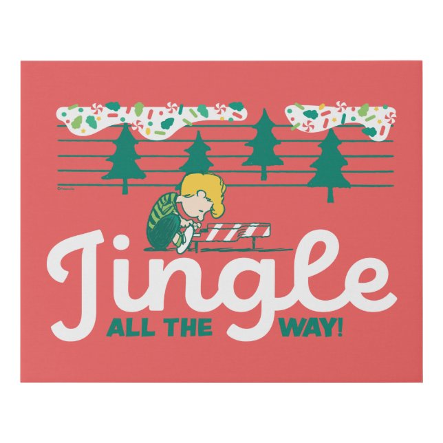 Peanuts | Jingle All the Way Faux Canvas Print (Front)