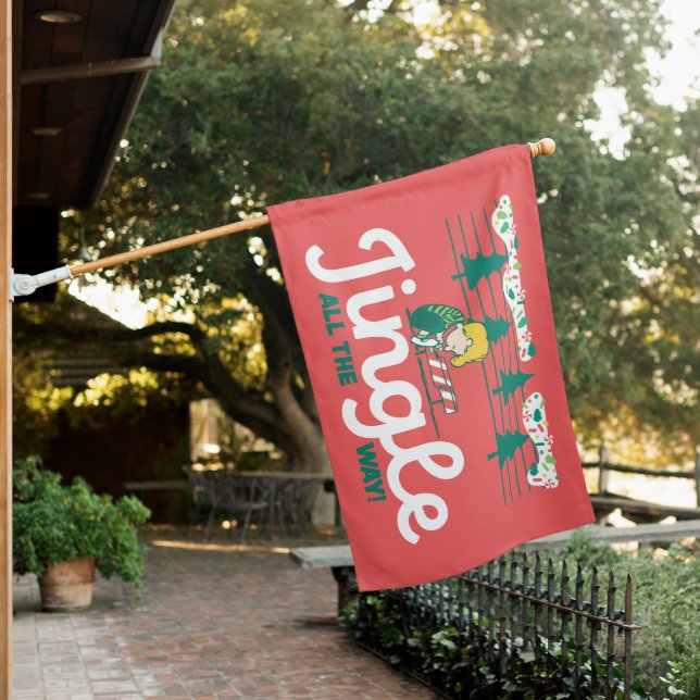 Peanuts | Jingle All the Way House Flag (In SItu)