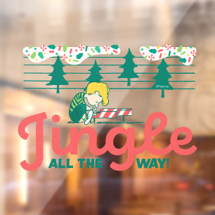 Peanuts   Jingle All the Way Window Cling