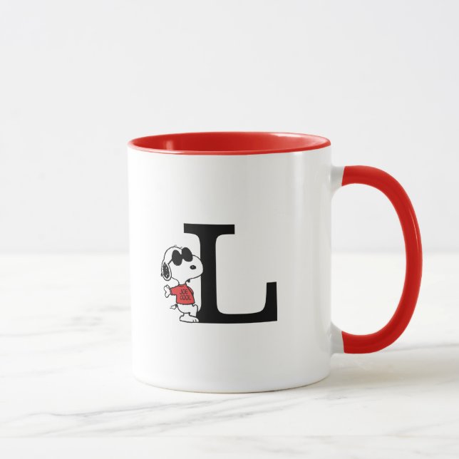 Peanuts | "Joe Cool" Standing | Monogram L Mug (Right)