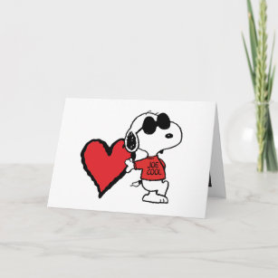 Peanuts   Joe Cool Valentine's Day Holiday Card