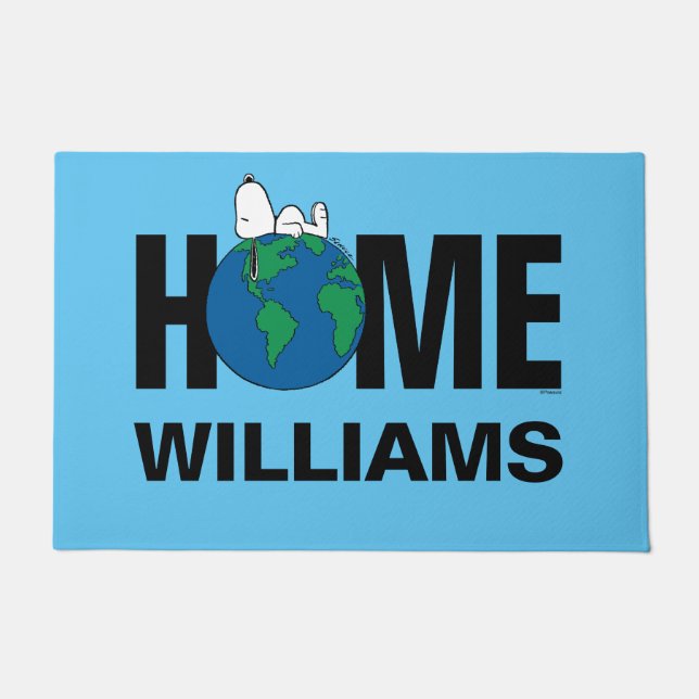 Peanuts | Keep It Clean Keep It Green Personalized Doormat (Front)