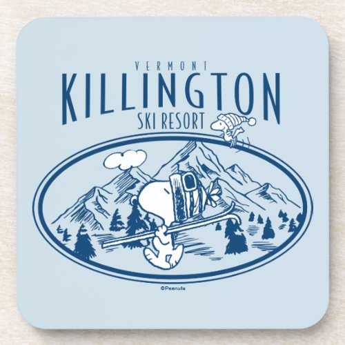 Peanuts  Killington Ski Resort Vermont Beverage Coaster