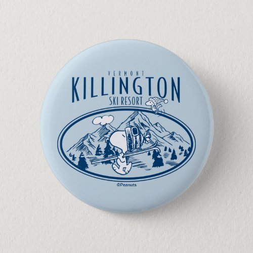 Peanuts  Killington Ski Resort Vermont Button