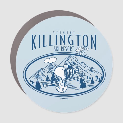 Peanuts  Killington Ski Resort Vermont Car Magnet