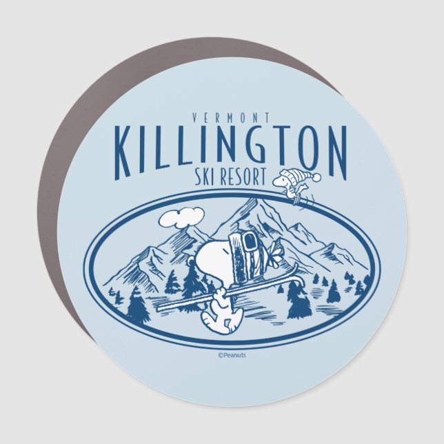Peanuts | Killington Ski Resort Vermont Car Magnet (Front)
