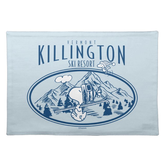 Peanuts | Killington Ski Resort Vermont Cloth Placemat (Front)