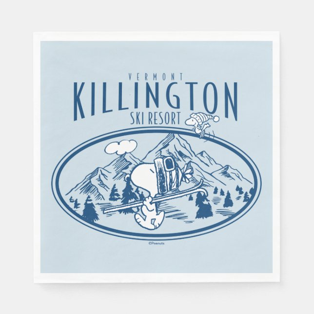 Peanuts | Killington Ski Resort Vermont Napkins (Front)