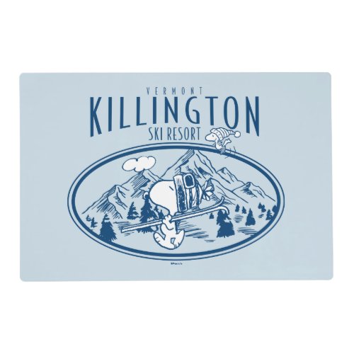 Peanuts  Killington Ski Resort Vermont Placemat