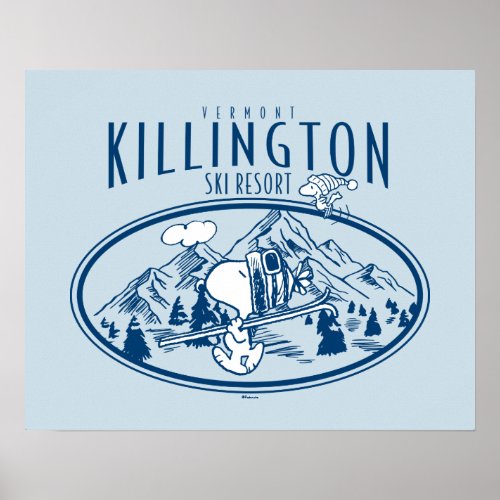 Peanuts  Killington Ski Resort Vermont Poster