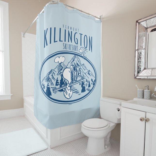 Peanuts | Killington Ski Resort Vermont Shower Curtain (In Situ)