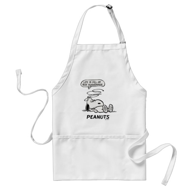 Peanuts | Life is Full of Rude Awakenings Adult Apron (Front)