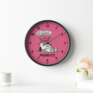 Peanuts Life is Full of Rude Awakenings Clock