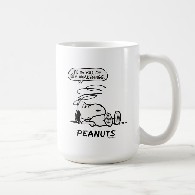 Peanuts | Life is Full of Rude Awakenings Coffee Mug (Right)