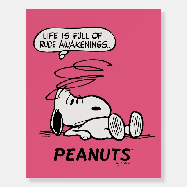 Peanuts | Life is Full of Rude Awakenings Foam Board (Front)
