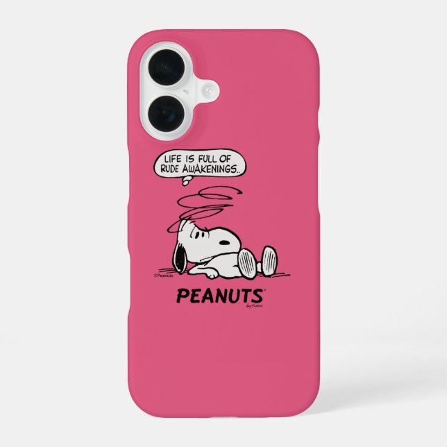 Peanuts | Life is Full of Rude Awakenings iPhone Case (Back)
